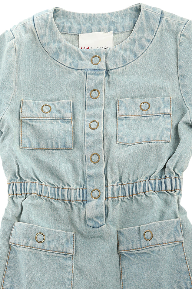 3.1 Phillip Lim Kids Shortsleeve Denim Dress - blueandcream