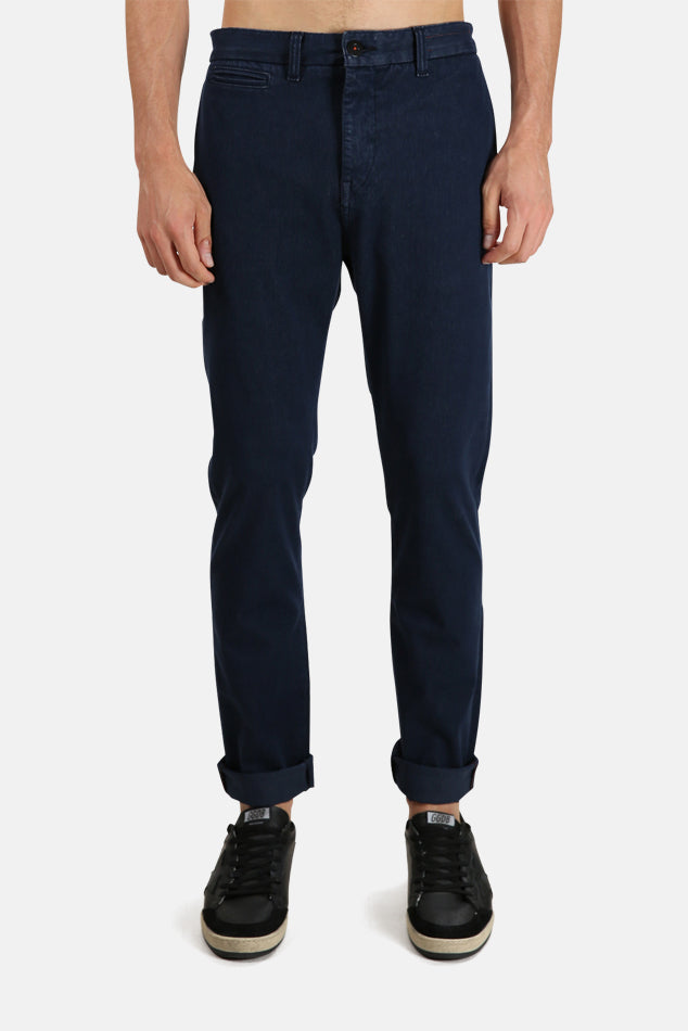 The Axe Chino Pant Blue - blueandcream