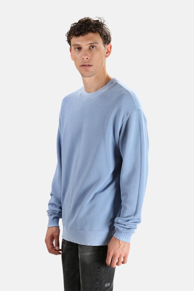 Bronx Crew Sweatshirt Faded Denim - blueandcream