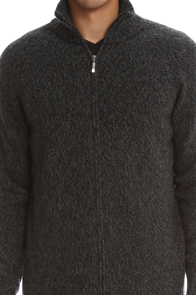 120% LINO Zip Sweater - blueandcream