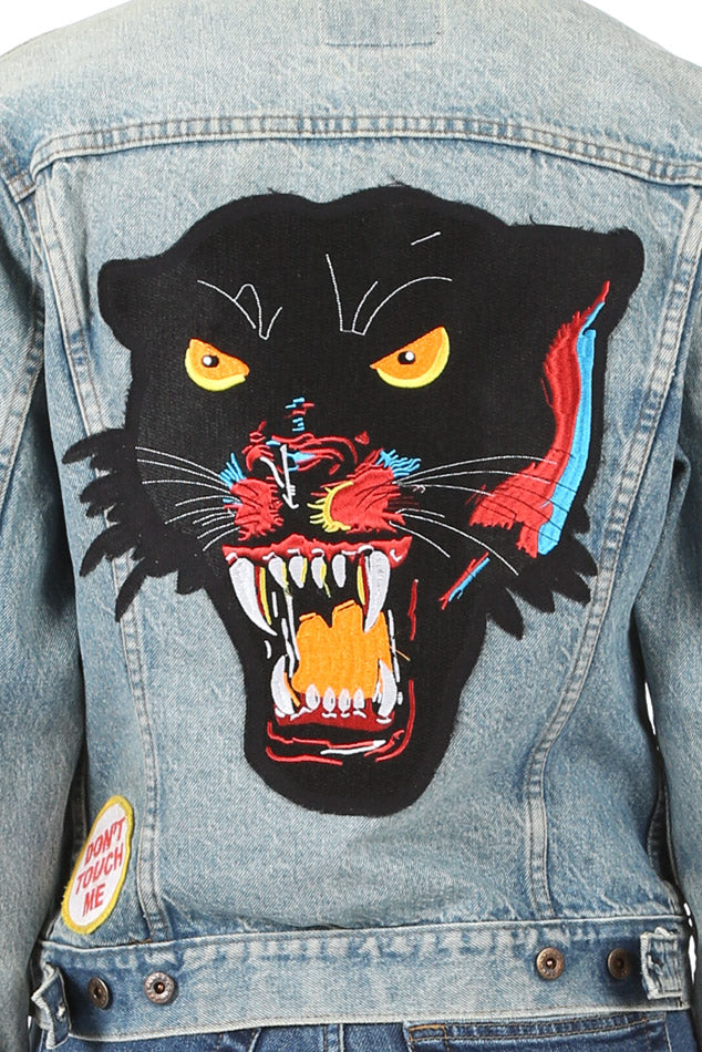 Black Panther Denim Jacket Light Blue - blueandcream