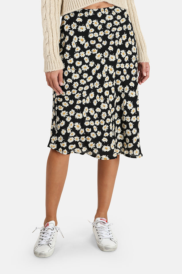 Black Daises Rails London Skirt - blueandcream