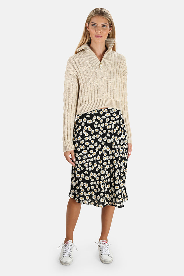 Black Daises Rails London Skirt - blueandcream