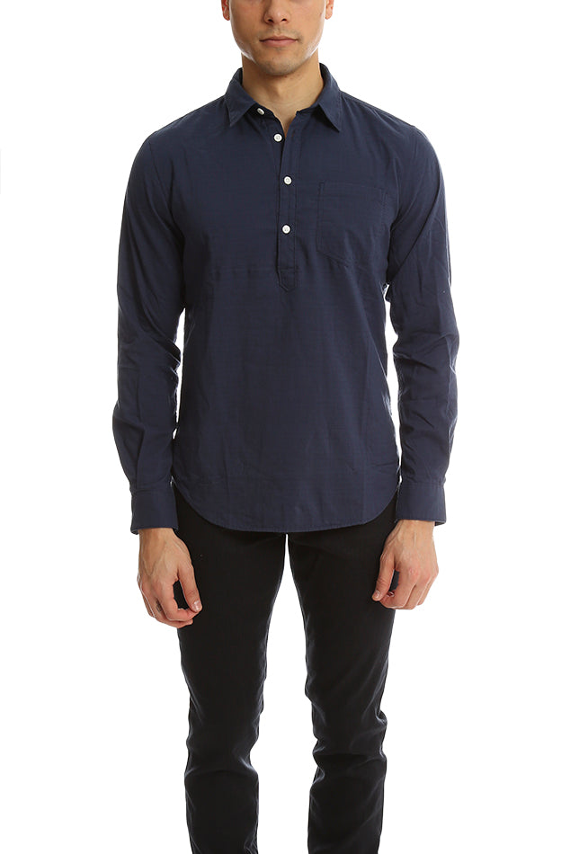 Norse Projects Osvald Double Layer Shirt - blueandcream