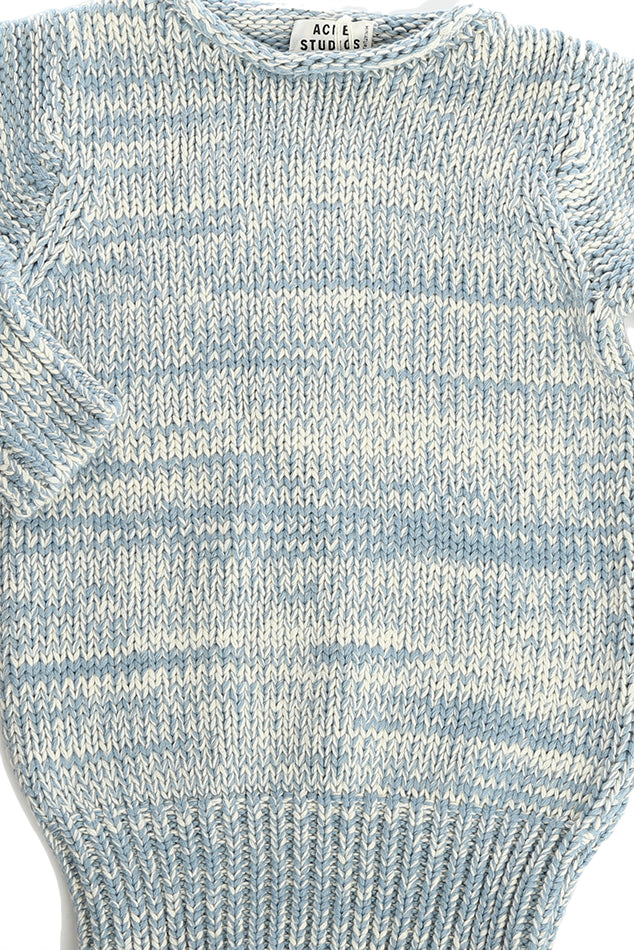 Acne Studios Mini Shore Woven Sweater Dress - blueandcream