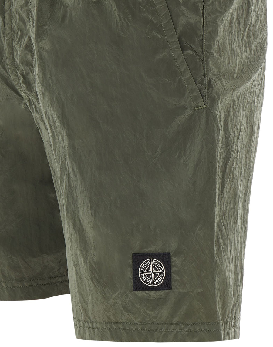 Nylon Metal Shorts Sage Green - blueandcream
