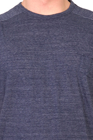 V::ROOM Melange Crew Tee - blueandcream