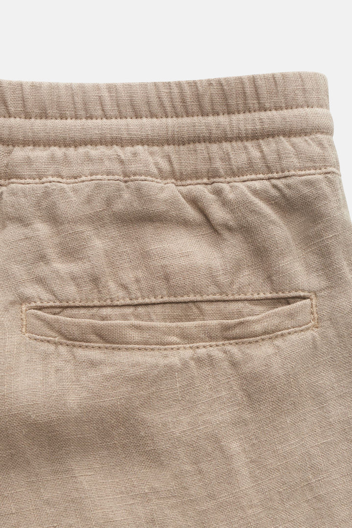 Linen Cargo Joggers Taupe