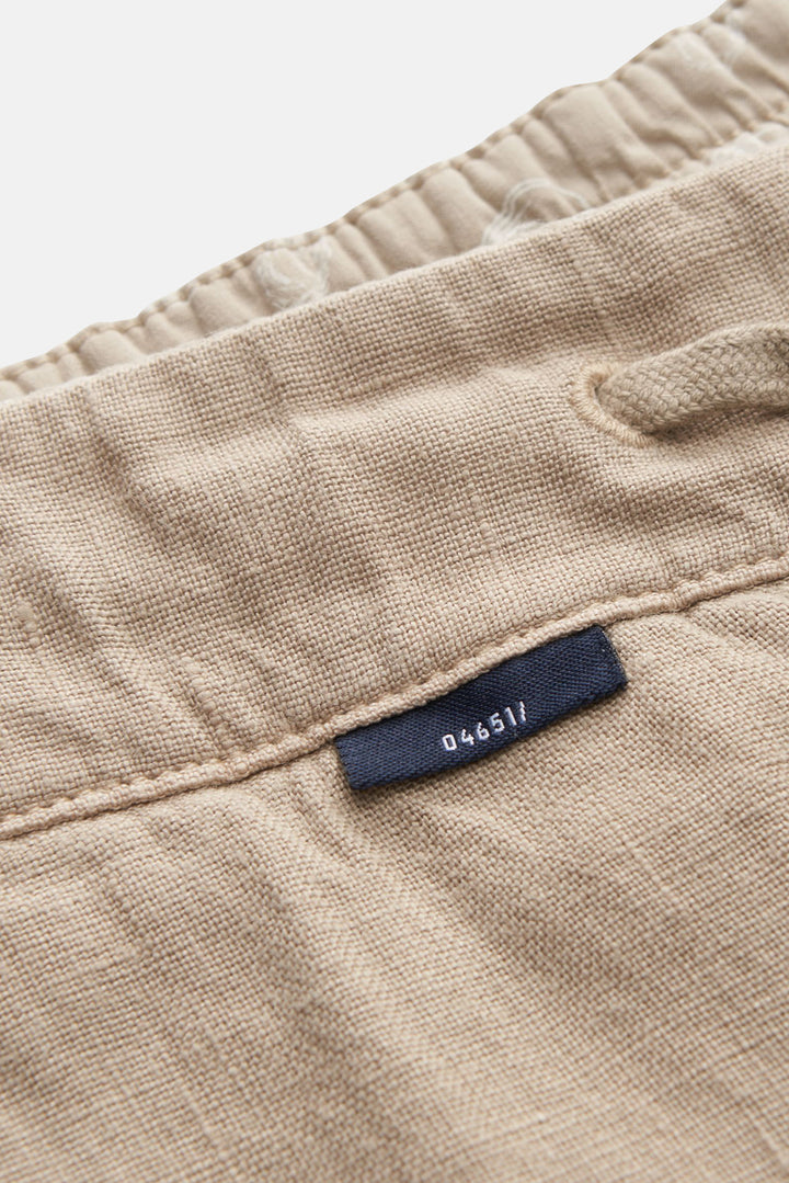 Linen Cargo Joggers Taupe