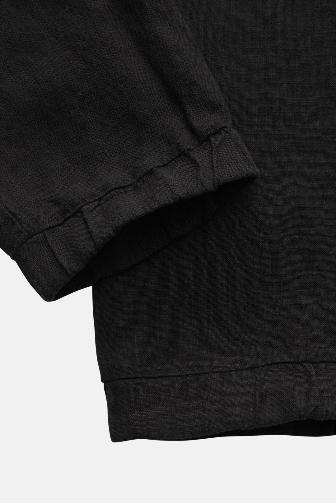 Linen Cargo Joggers Black