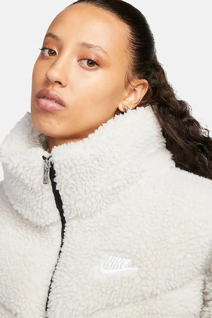 Nike Sportswear Therma-Fit City Series Women's Fleece Jacket Light Bone  White XL 