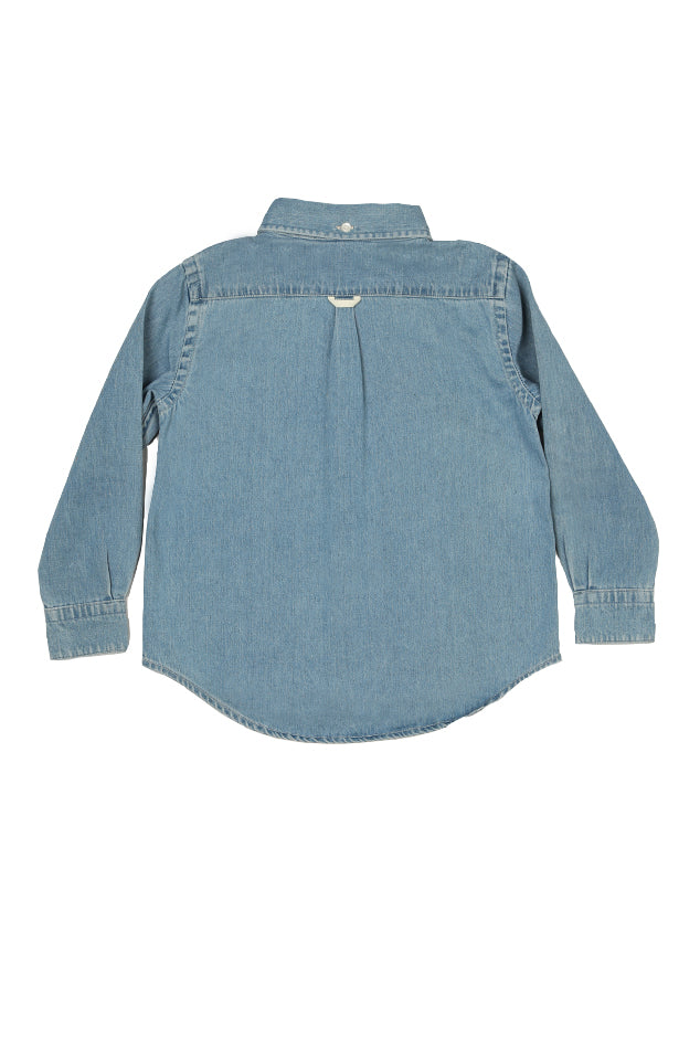 Acne Mini Isherwood Bleach Denim Shirt - blueandcream
