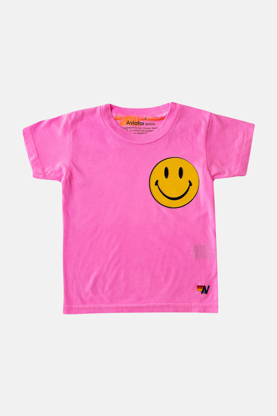 Kid's Smiley 2 Tee Neon Pink