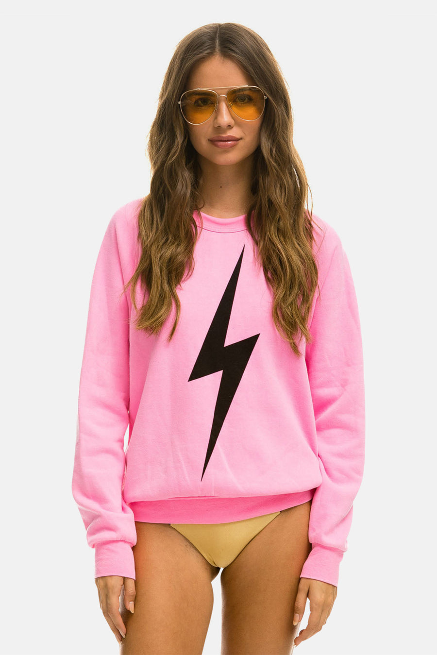 Women's Bolt Lightweight Sweatshirt Neon Pink