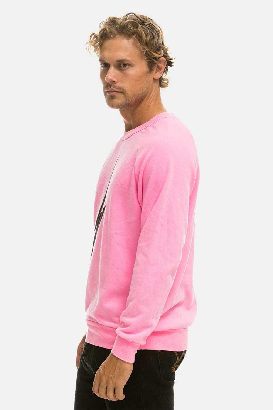 Men's Bolt Lightweight Sweatshirt Neon Pink