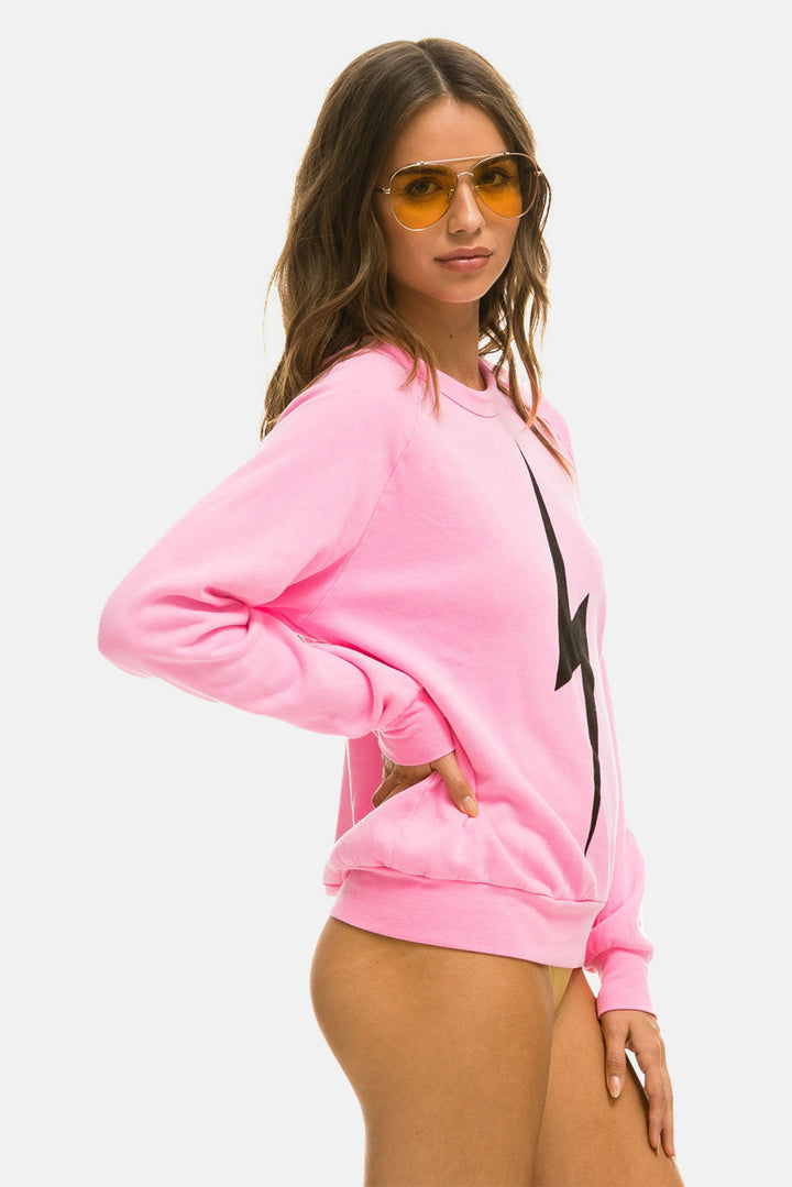 Women's Bolt Lightweight Sweatshirt Neon Pink