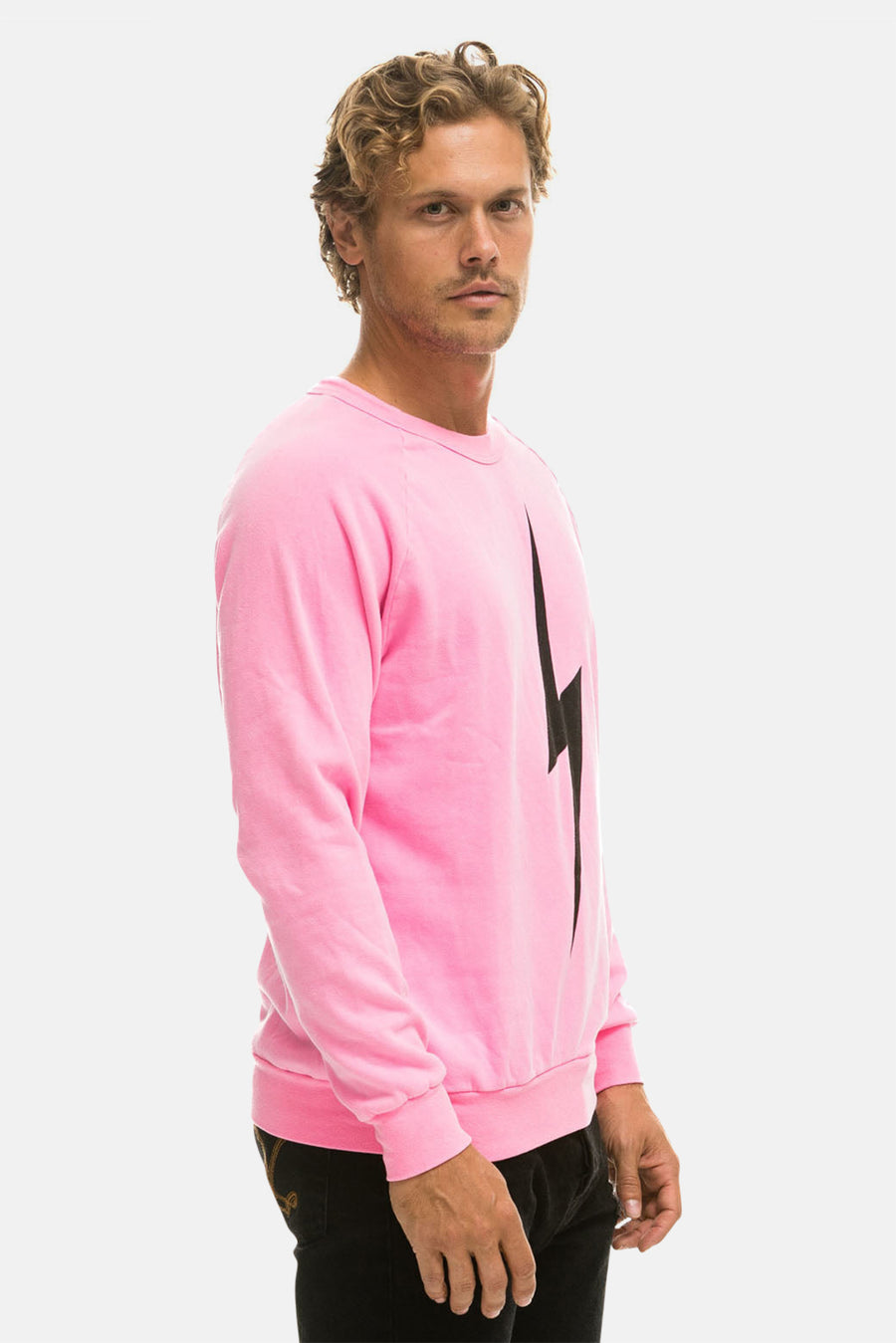 Men's Bolt Lightweight Sweatshirt Neon Pink