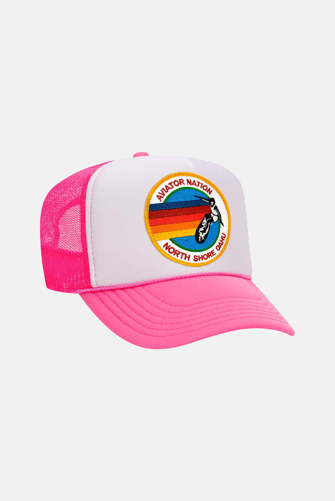 Signature Trucker Hat Neon Pink/White