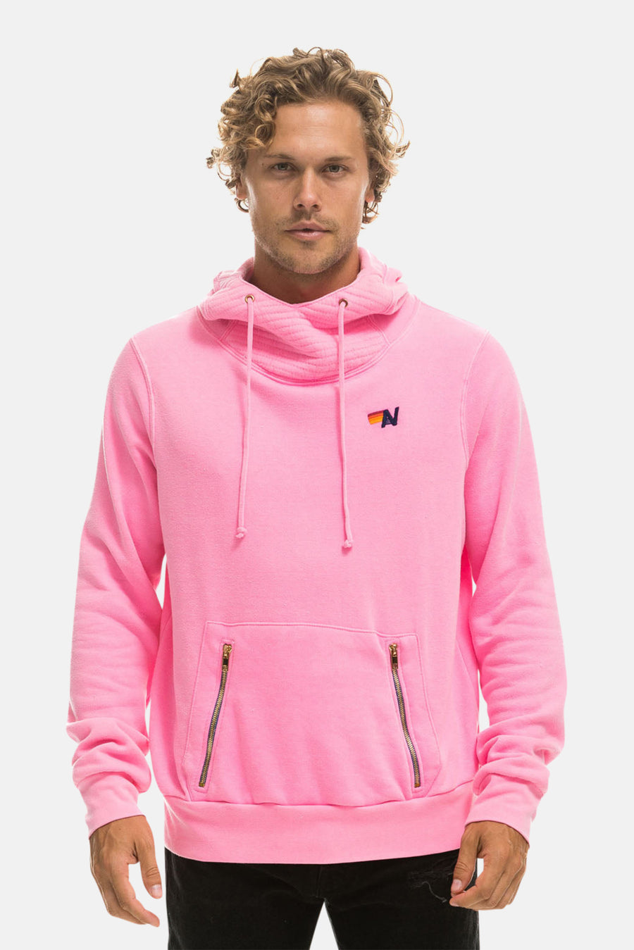 Men's Ninja Hoodie Neon Pink
