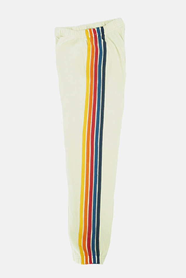 Women's 5 Stripe Sweatpants Vintage White - blueandcream