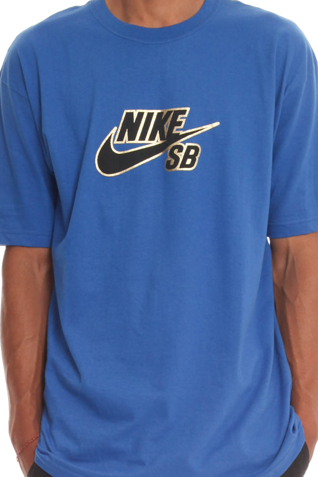Nike Blue Logo Tee - blueandcream