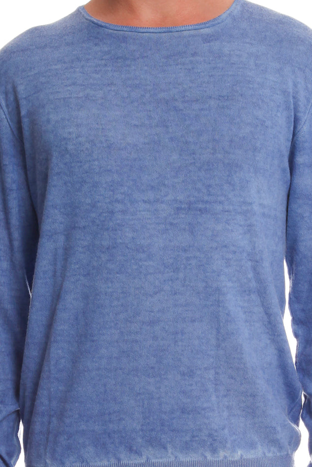 120% LINO Cashmere Sweater - blueandcream