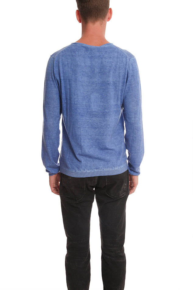 120% LINO Cashmere Sweater - blueandcream