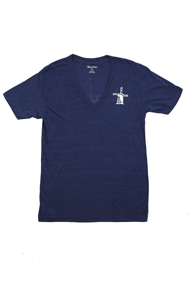 Windmill V-Neck Tee Cobalt - blueandcream