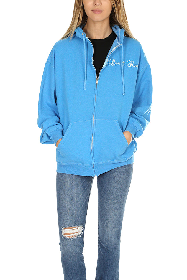 Born & Bred Hoodie Sky Blue - blueandcream