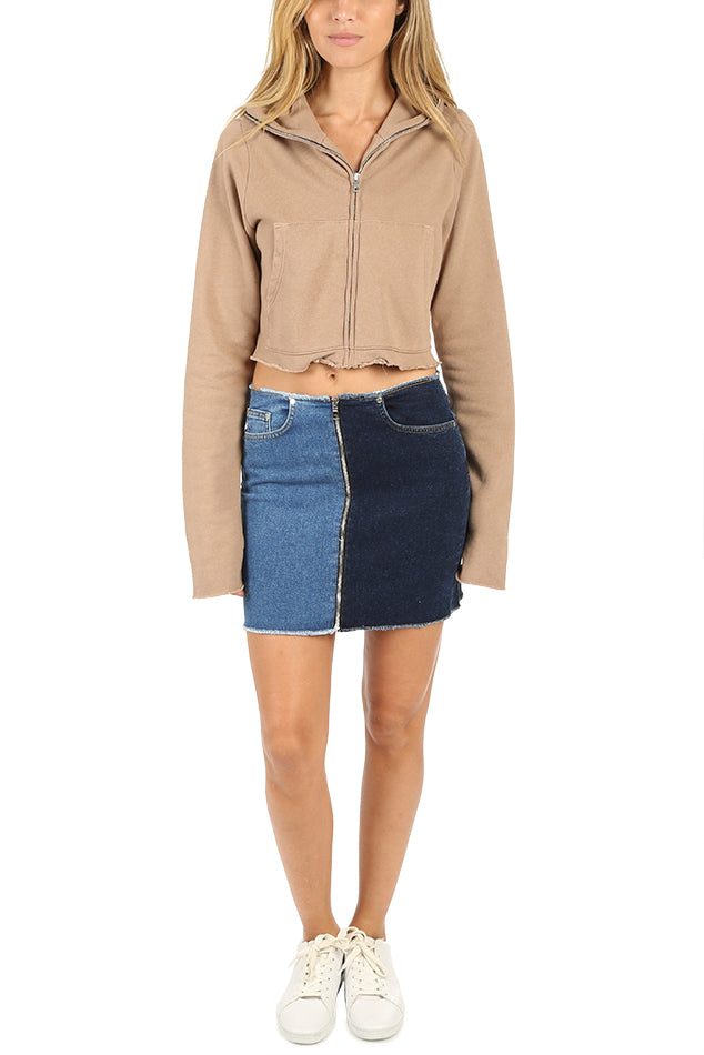 Mini Zip Skirt Mercer + Melrose - blueandcream