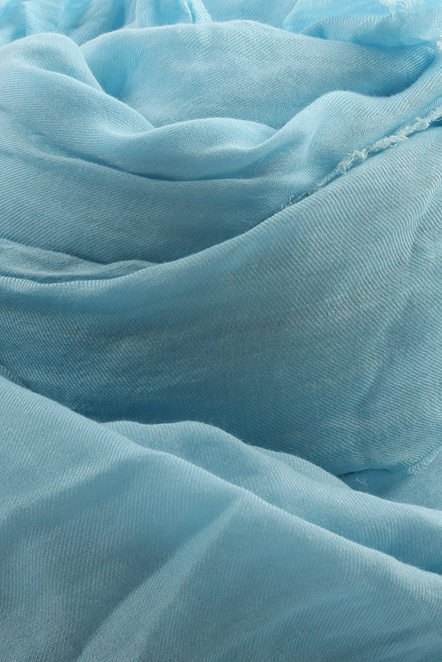 Alexander Cashmere Modal Scarf Light Turquoise Blue - blueandcream