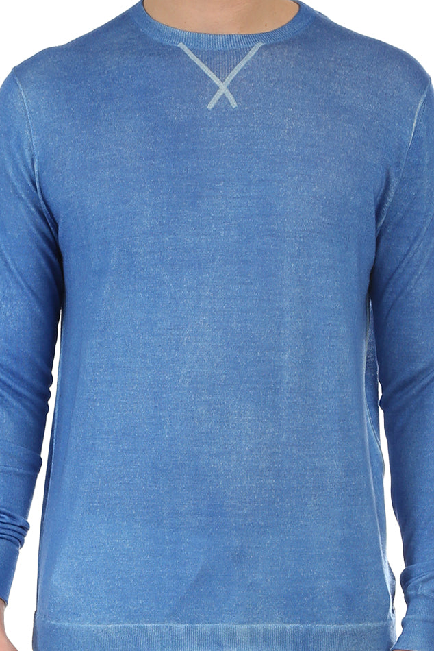 Wool Cashmere Sweater Sky Blue - blueandcream