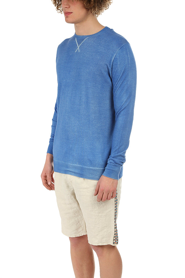 Wool Cashmere Sweater Sky Blue - blueandcream