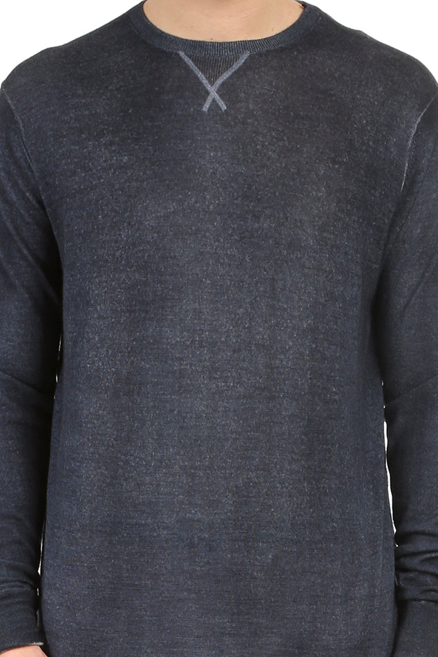 Wool Cashmere Sweater Navy Blue - blueandcream