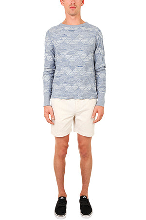 Khaki Woolrich Dock Stripe Short - blueandcream