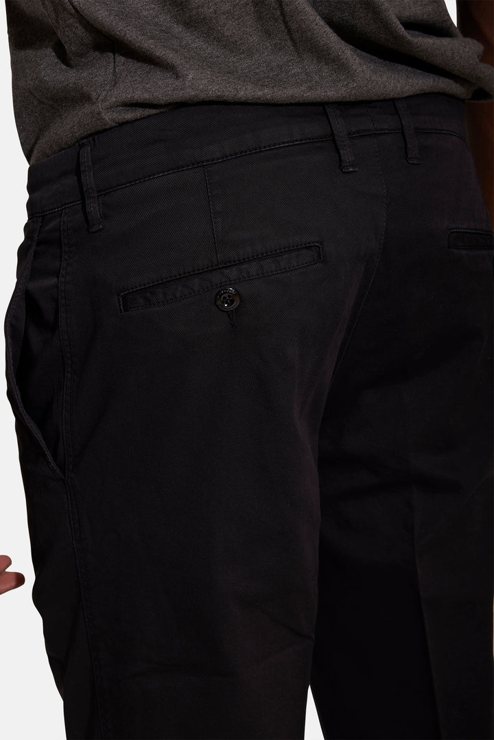 Ricky Brushed Stretch Trouser Black