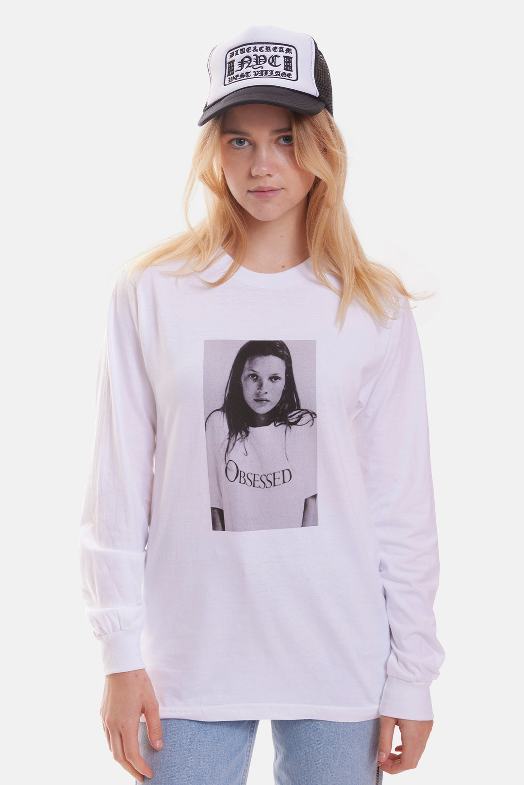 West Village NYC Trucker Hat - blueandcream