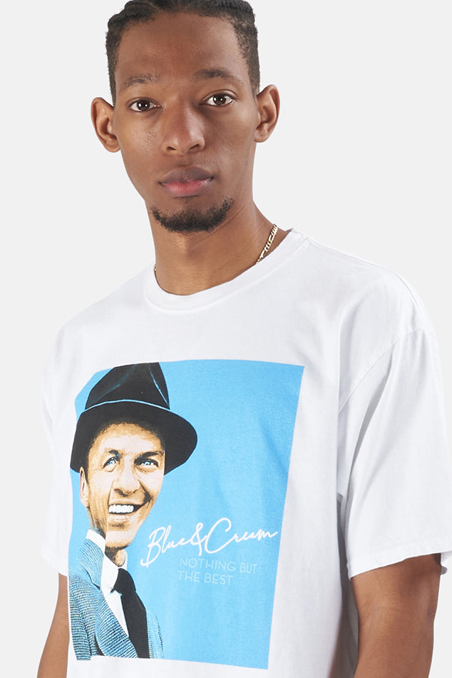 Sinatra Tee White - blueandcream