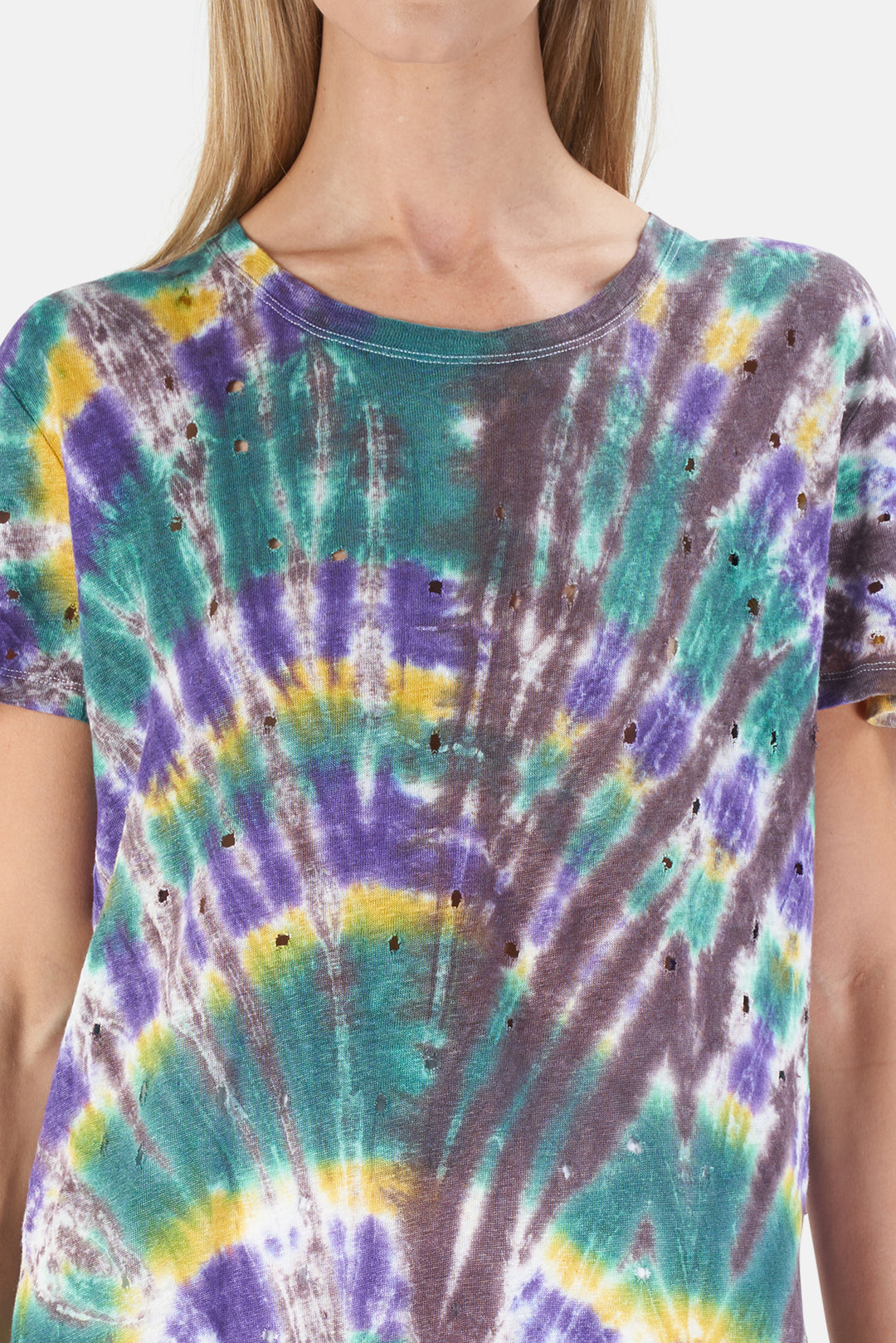 x Iro Short Sleeve Tee Tie Dye - blueandcream