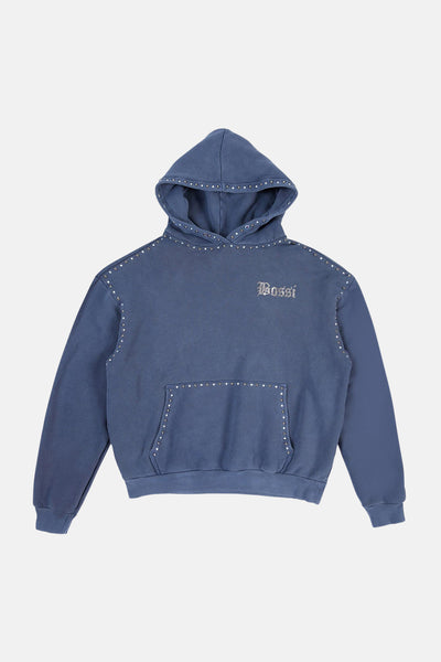 Studded Hoodie Denim