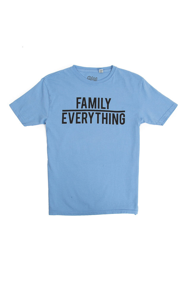 Kids Family Over Everything Tee Blue - blueandcream