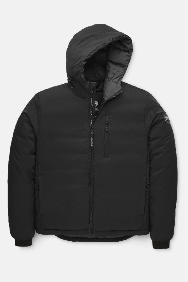 Canada Goose Black Shine Lodge Down Hoodie - blueandcream