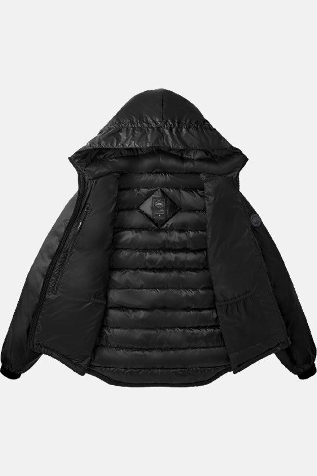 Canada Goose Black Shine Lodge Down Hoodie - blueandcream