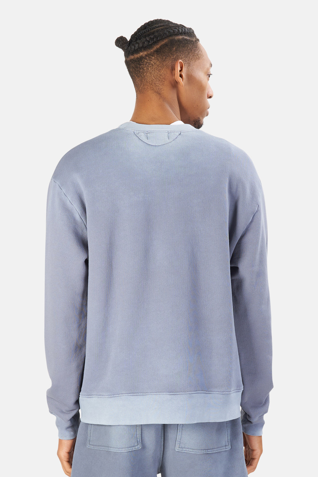 Bronx Crew Sweatshirt Vintage Natural Blue - blueandcream