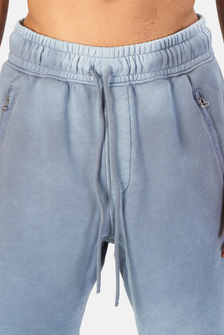 Bronx Zip Shorts Vintage Natural Blue - blueandcream