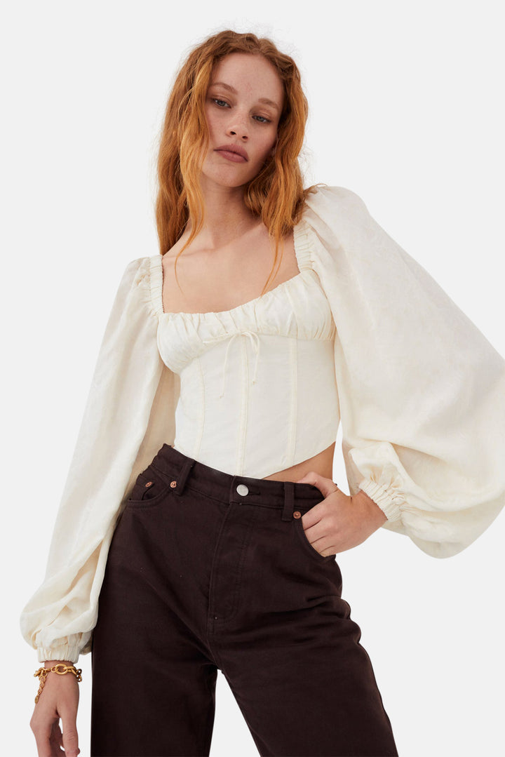 Janet Top Ivory - blueandcream