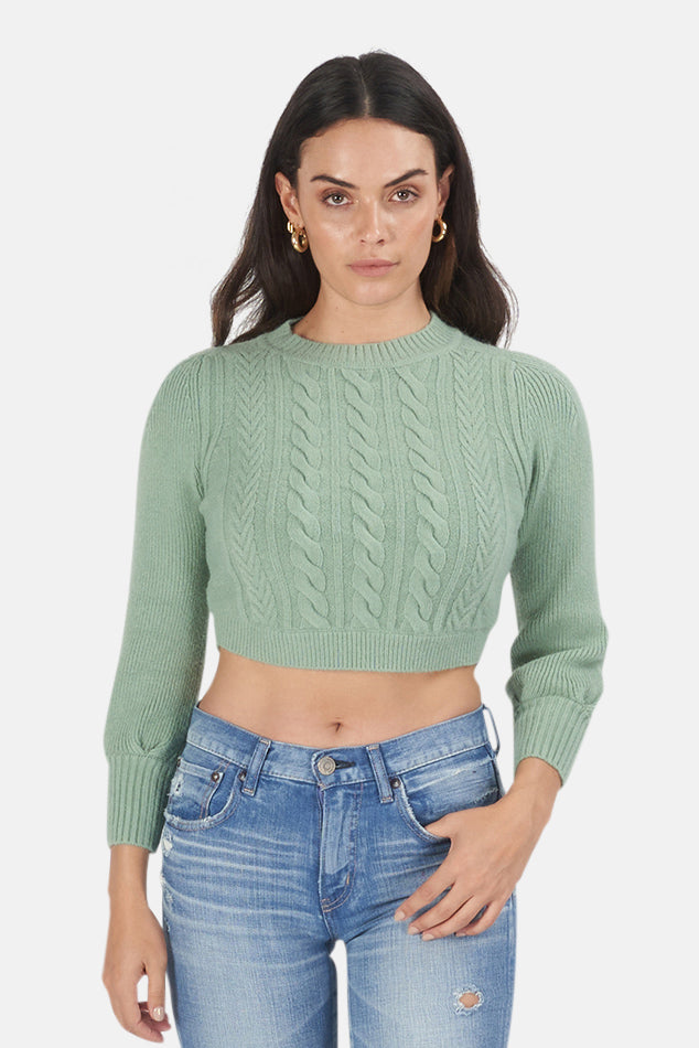 Sydney Sweater Sage - blueandcream
