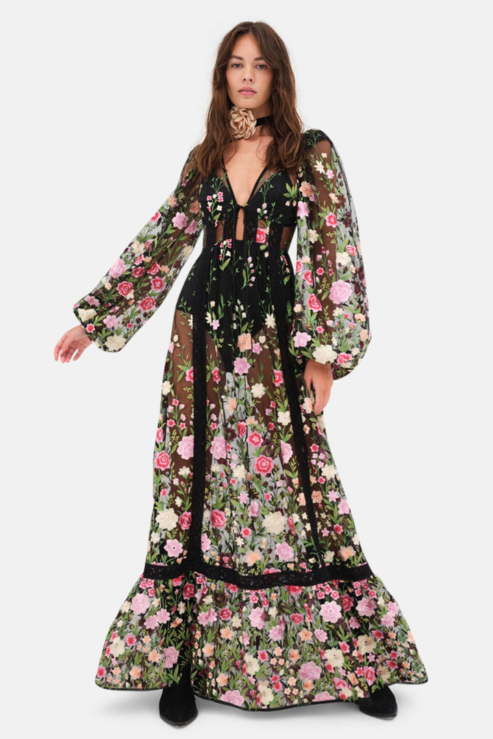 ethereal maxi dress for love & lemons Luna and The convenient zip For Love & Lemons Emmaline