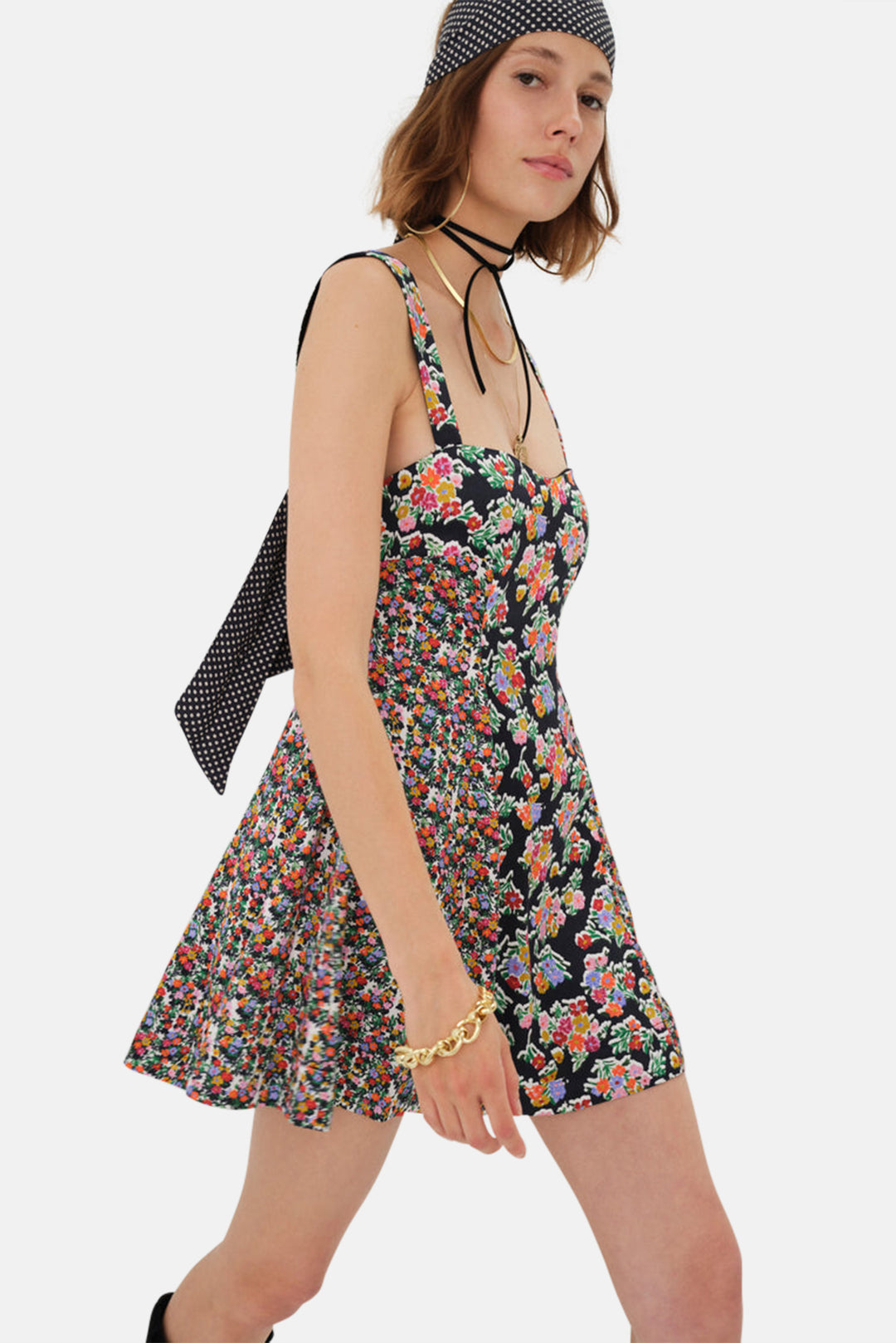 for love and lemons brookes mini dress For Love & Lemons Brookes Mini Dress in Multi