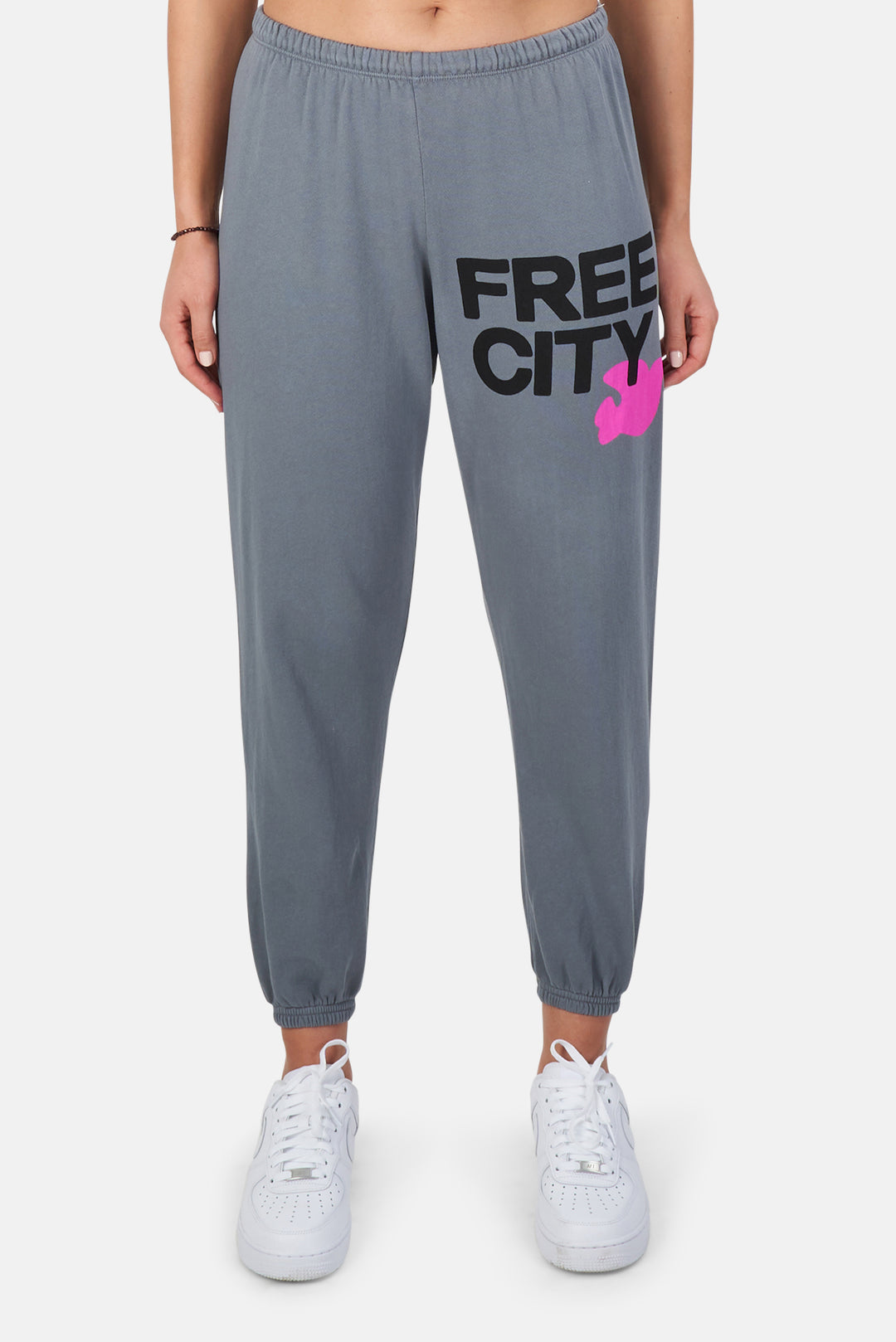 FREECITYlarge Logo Sweatpant Grey Art - blueandcream